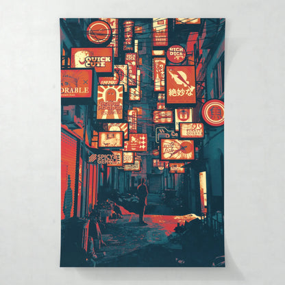 Sign alley - Poster - Matte