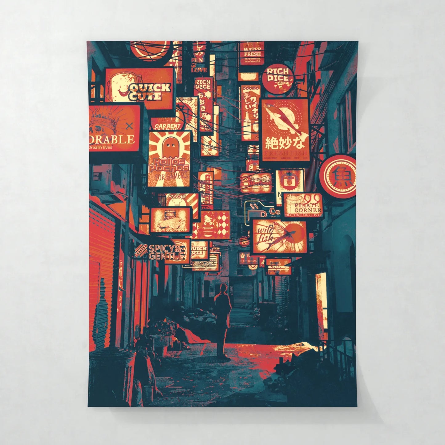 Sign alley - Poster - Matte
