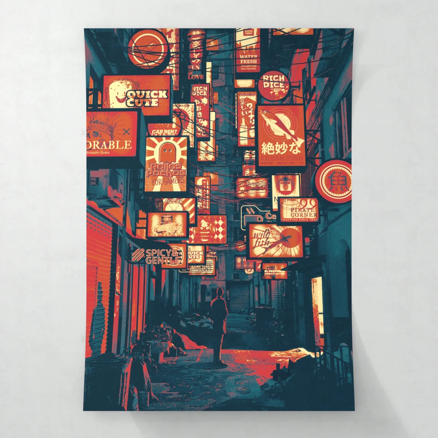 Sign alley - Poster - Matte